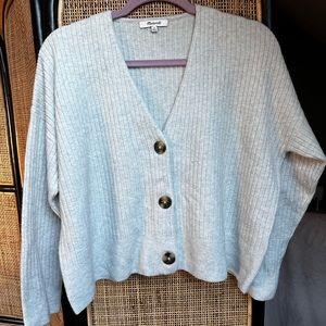 Madewell Soft Boxy Crop Cardigan